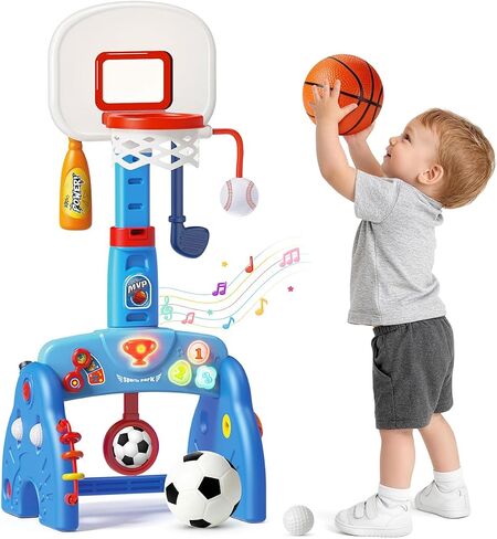 Toddler Basketball Hoop, Adjustable Basketball Goal for Kids Ages 1 2 3 in Kuwait