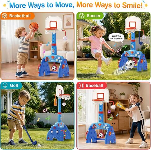 Toddler Basketball Hoop, Adjustable Basketball Goal for Kids Ages 1 2 3 in Kuwait