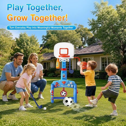 Toddler Basketball Hoop, Adjustable Basketball Goal for Kids Ages 1 2 3 in Kuwait