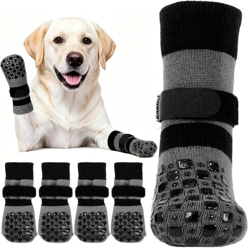 Kuoser Non Slip Dog Socks with Grippers for Hardwood Floors in Kuwait