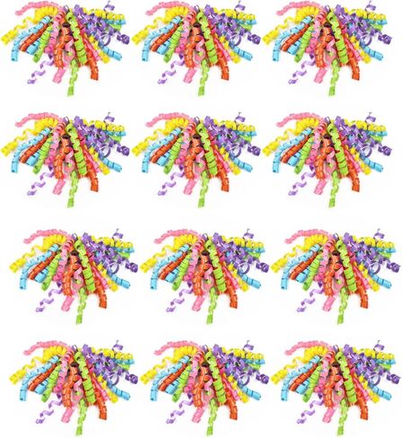 12pcs Self Adhesive Curly Bows for Gift Wrapping, Assorted Colors Ribbon Bows for Present Boxes, Birthday, Christmas, Wedding Decorations in Saudi Arabia