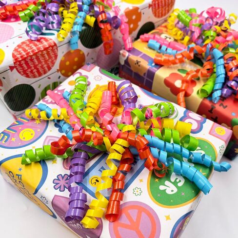 12pcs Self Adhesive Curly Bows for Gift Wrapping, Assorted Colors Ribbon Bows for Present Boxes, Birthday, Christmas, Wedding Decorations in Saudi Arabia