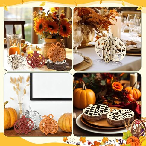 MotiMind 60 Pcs Fall Pumpkin Crafts Set with 12 Pcs Colored Markers in Kuwait