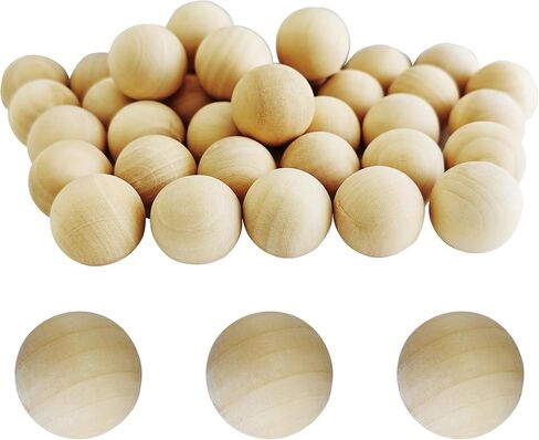 100 PCS 12MM Wooden Balls, Small Round Wooden Balls, 1/2 Inch Unfinished Natural Wood Ball DIY Decorative Balls for Arts and Crafts in Kuwait