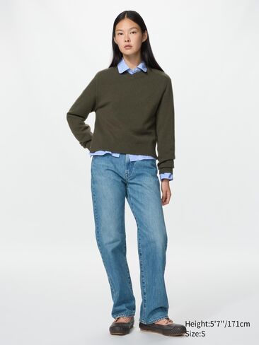 Uniqlo Wool Cashmere V-Neck Short Sweater in Kuwait