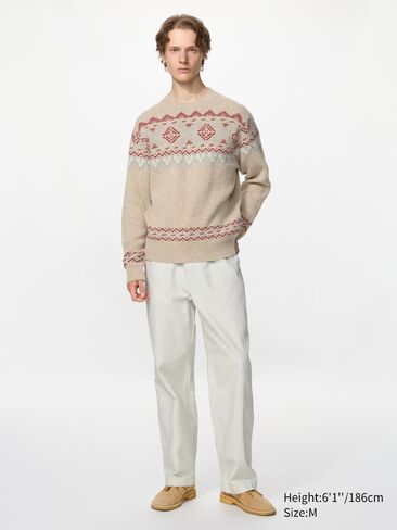 Uniqlo Lambswool Fair Isle Sweater in Kuwait