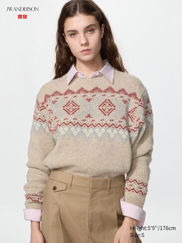 Uniqlo Lambswool Fair Isle Sweater in Kuwait