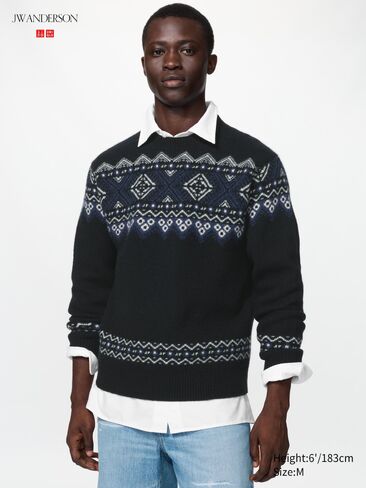 Uniqlo Lambswool Fair Isle Sweater in Kuwait