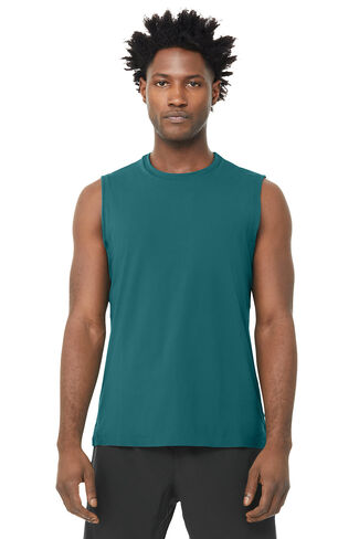 Alo Yoga Idol Performance Tank - Mineral Blue in Kuwait