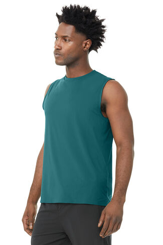 Alo Yoga Idol Performance Tank - Mineral Blue in Kuwait