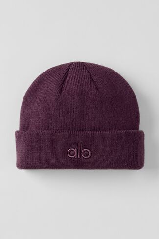 Alo Yoga Notable Beanie - Rich Bordeaux - Rich Bordeaux / One Size in Kuwait