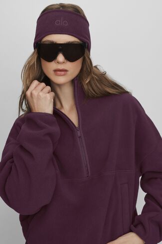 Alo Yoga Polar Fleece Ear Warmer - Rich Bordeaux - Rich Bordeaux / One Size in Kuwait