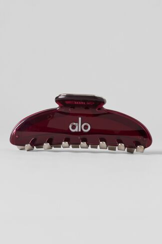 Alo Yoga Acrylic Illusion Claw Clip - Rich Bordeaux/Chrome - Rich Bordeaux/Chrome / One Size in Kuwait