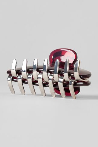 Alo Yoga Acrylic Illusion Claw Clip - Rich Bordeaux/Chrome - Rich Bordeaux/Chrome / One Size in Kuwait