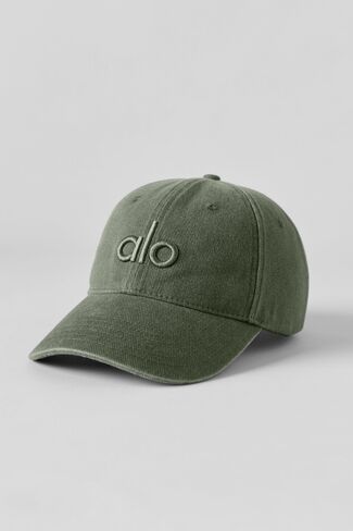 Alo Yoga Washed Off-Duty Cap - Bamboo Green Wash - Bamboo Green Wash / One Size in Kuwait