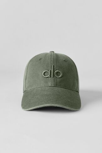 Alo Yoga Washed Off-Duty Cap - Bamboo Green Wash - Bamboo Green Wash / One Size in Kuwait