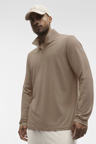 Alo Yoga Conquer 1/4 Zip Reform Long Sleeve - Gravel in Kuwait