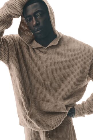Alo Yoga Waffle Chenille Edition Hoodie - Gravel in Kuwait