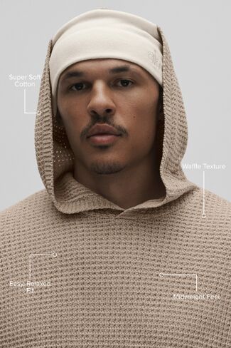 Alo Yoga Waffle Chenille Edition Hoodie - Gravel in Kuwait