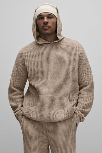Alo Yoga Waffle Chenille Edition Hoodie - Gravel in Kuwait