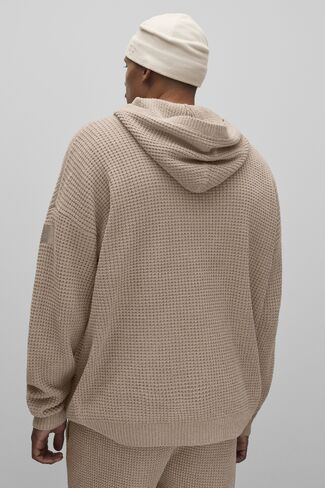 Alo Yoga Waffle Chenille Edition Hoodie - Gravel in Kuwait