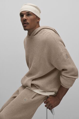 Alo Yoga Waffle Chenille Edition Hoodie - Gravel in Kuwait