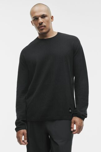 Alo Yoga Cashmere Blend Ever Soft Long Sleeve Crew - Black in Kuwait