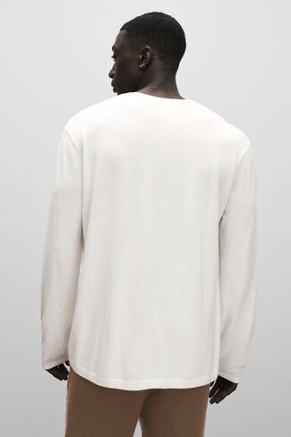 Alo Yoga Cashmere Blend Ever Soft Long Sleeve Crew - Ivory in Kuwait