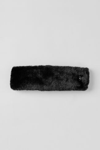 Alo Yoga Amore Faux Fur Earwarmer - Black - Black / One Size in Kuwait