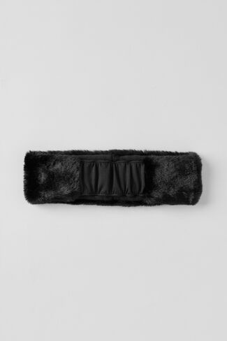 Alo Yoga Amore Faux Fur Earwarmer - Black - Black / One Size in Kuwait