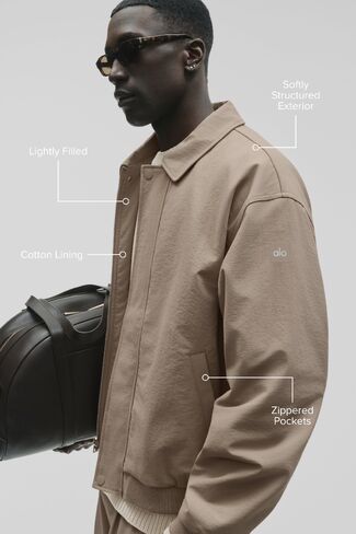 Alo Yoga Duality Bomber Jacket - Gravel in Kuwait