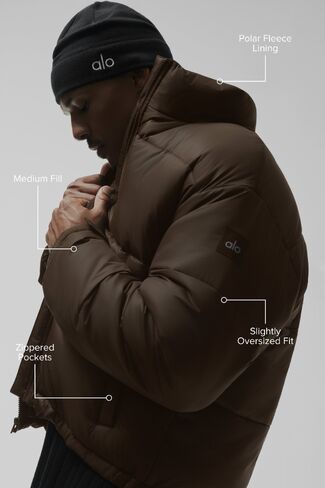 Alo Yoga Cold Front Puffer Jacket - Espresso in Kuwait