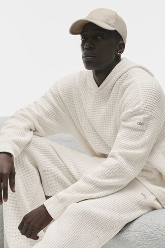 Alo Yoga Waffle Chenille Edition Hoodie - Ivory in Kuwait