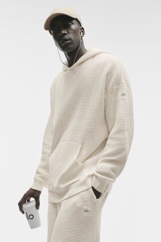 Alo Yoga Waffle Chenille Edition Hoodie - Ivory in Kuwait