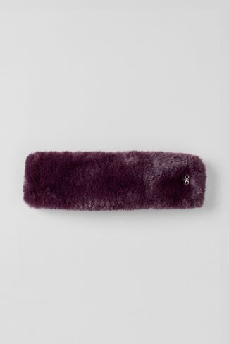 Alo Yoga Amore Faux Fur Earwarmer - Rich Bordeaux - Rich Bordeaux / One Size in Kuwait