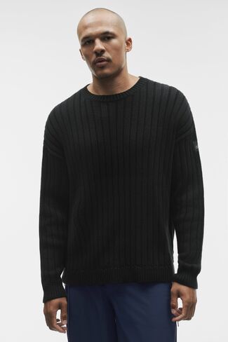 Alo Yoga Cotton Rib Parallel Sweater - Black in Kuwait