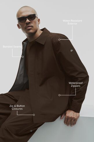 Alo Yoga Alpha Shell Overshirt - Espresso in Kuwait