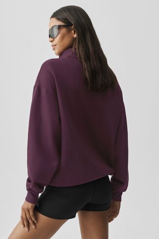 Alo Yoga Accolade 1/4 Zip Pullover - Rich Bordeaux in Kuwait