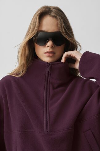 Alo Yoga Polar Fleece Retreat Cover Up - Rich Bordeaux in Kuwait