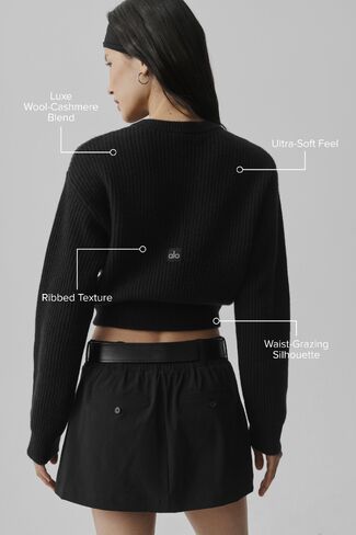 Alo Yoga Cashmere Wool Harmony Cardigan - Black in Kuwait