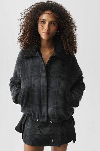 Alo Yoga Plaid Alpine Meadow Jacket - Black Plaid in Kuwait