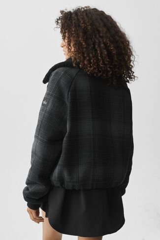 Alo Yoga Plaid Alpine Meadow Jacket - Black Plaid in Kuwait