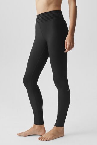 Alo Yoga Airlift High-Waist 7/8 Lotus Legging - Black in Kuwait