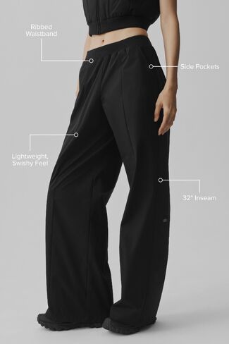 Alo Yoga High-Waist Momentum Straight Leg Pant - Black in Kuwait