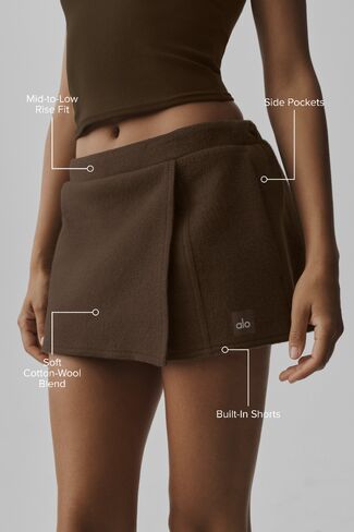 Alo Yoga Alpine Meadow Mini Skirt - Espresso in Kuwait