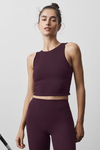 Alo Yoga ALO Softsculpt Entice Bra Tank - Rich Bordeaux in Kuwait