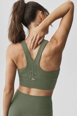 Alo Yoga Wild Thing Bra - Bamboo Green in Kuwait