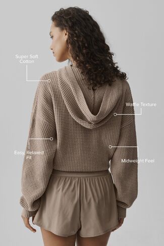 Alo Yoga Waffle Chenille Edition Hoodie - Gravel in Kuwait
