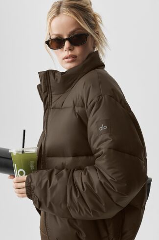 Alo Yoga Cold Front Puffer Jacket - Espresso in Kuwait