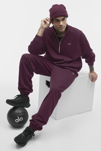 Alo Yoga Accolade 1/4 Zip Pullover - Rich Bordeaux in Kuwait